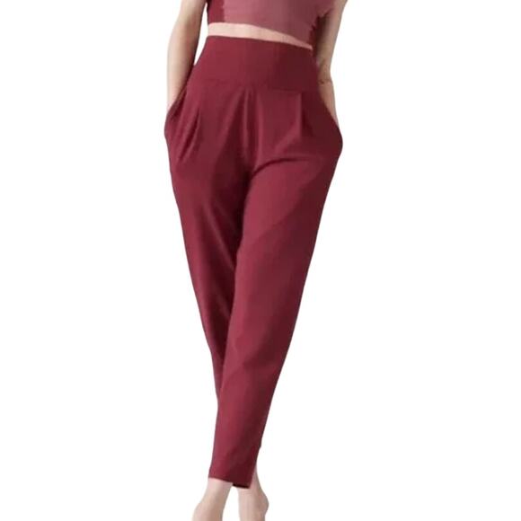 Athleta Pants - ATHLETA Elation Pant Size X Large  Pull On Jogger Yoga Pockets Burgandy
